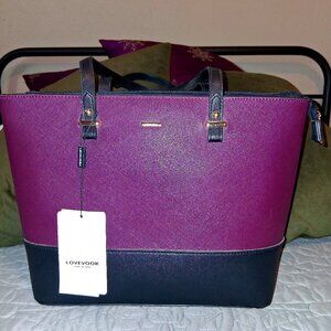 NWT Lovevook Purple-black 3 pcs Handbag Set